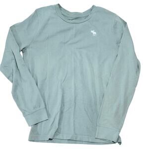 Abercrombie & Fitch Sage Green Long-Sleeve Pullover Shirt| L